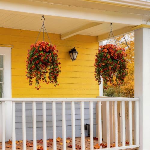 ColoPlay Artificial Mums for Outdoors Fall Decor, Faux Fake Hanging Flowers - Image 7