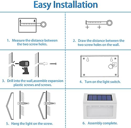 Lightess Outdoor Waterproof Solar Step Deck Lights Cool White 6 Pack - Image 7