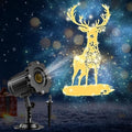 3D Dynamic Christmas Projector Lights Outdoor Indoor-2026 Upgrade Reindeer Christmas Decorations,Waterproof Holiday Projector Lights for Window Ground Roof Wall Yard Xmas Decor by Nagudenfo