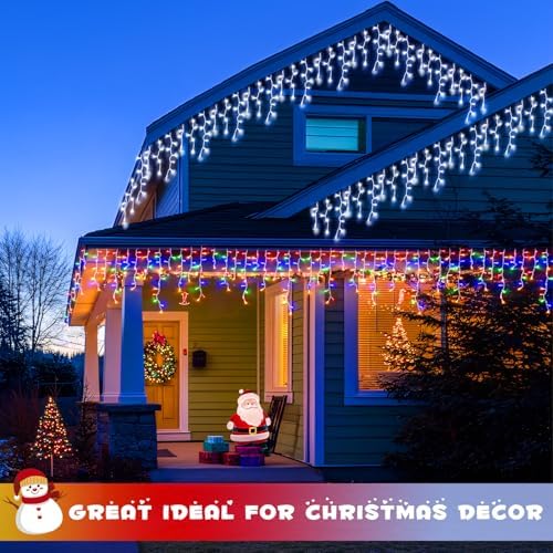 JMEXSUSS Color Changing Icicle Lights Outdoor Waterproof, 11 Modes 400 LED - Image 7