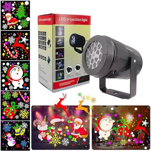 Christmas LED Projection Snowflake Light, 16 Patterns RGB by Unknown