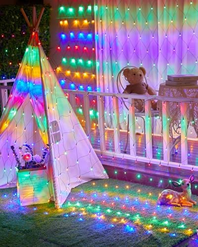 2 Pack 12×5FT 360 LED Christmas Net Lights Outdoor Mesh Lights Waterproof - Image 5
