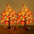 Joyhalo 2 Pack 23.5 Inch Fall Trees with Lights by Joyhalo
