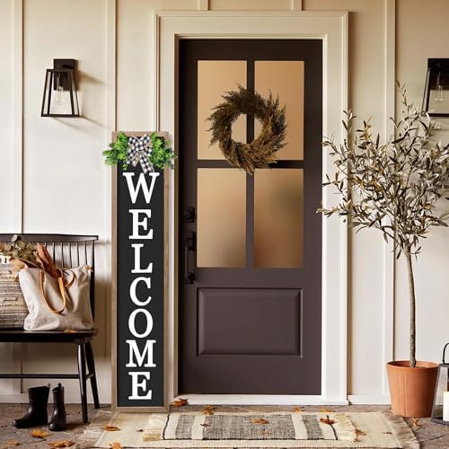 3D Outdoor Welcome Sign, 45"X9", Wood Black - Image 4
