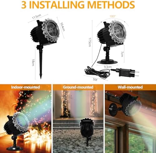 Halloween Projector Lights Outdoor, 8 Images Mode Halloween Lights Projector with 96 Cartoons, Waterproof Holiday Projector with Remote Control and Timer for Halloween Decorations - Image 6
