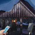 Christmas Icicle Lights with Remote,300 LED Solar Curtain Lights by mimigogo