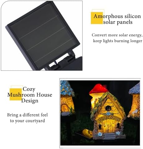 Solar Pathway Lights Outdoor, Waterproof Christmas Solar Lights for Yard, Garden, Patio, Pathway, Warm LED Solar Powered Path Light for Landscape Lighting, Energy Saving Holiday Decoration, Yellow - Image 5