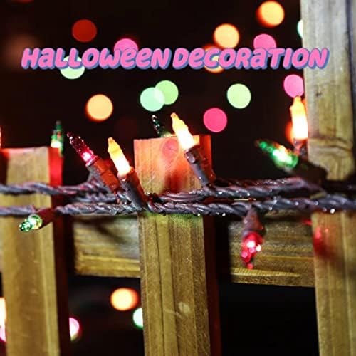 LAMPHOME Super-Bright Extendable Orange Purple and Green halloween Lights Decoration 150Lights 31.9ft UL Certified Mini Bulb String Lights Set for Outdoor Halloween Christmas Tree Garden Holiday Decor - Image 5
