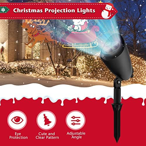 Goplus Christmas Projector Lights w/ 65° Adjustable Angle, Lawn Stake - Image 2