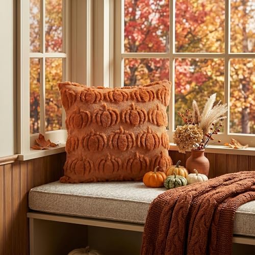 AVOIN colorlife Caramel Fall Pumpkin Throw Pillow Covers 20x20 Inch - Image 3