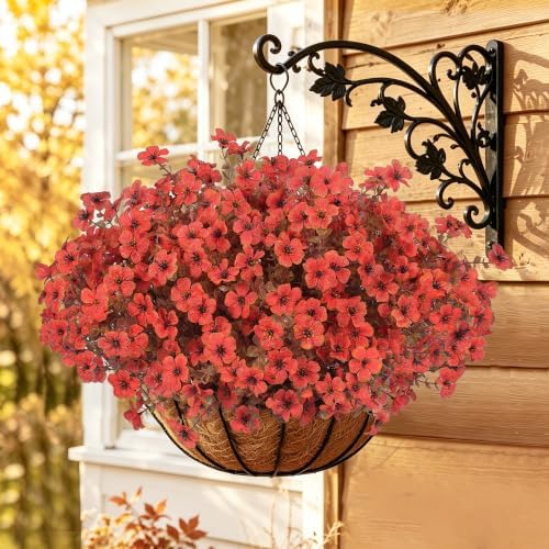 Artificial Fall Flowers Plants for Outdoors Outside Decor, 12 PCS Fake Mums - Image 5