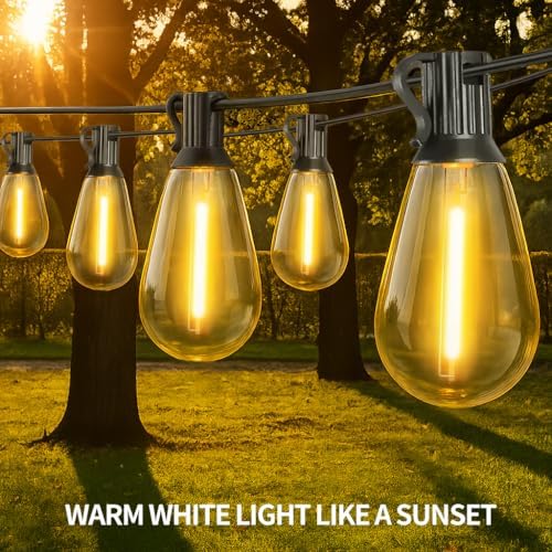 100FT S14 E12 Outdoor String Lights Waterproof Patio 24+1 (1 Spare) bulb - Image 6