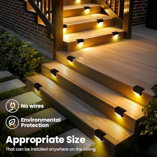 Solar Deck Lights Outdoor 20 Pack, Waterproof Led, Warm White - Image 2