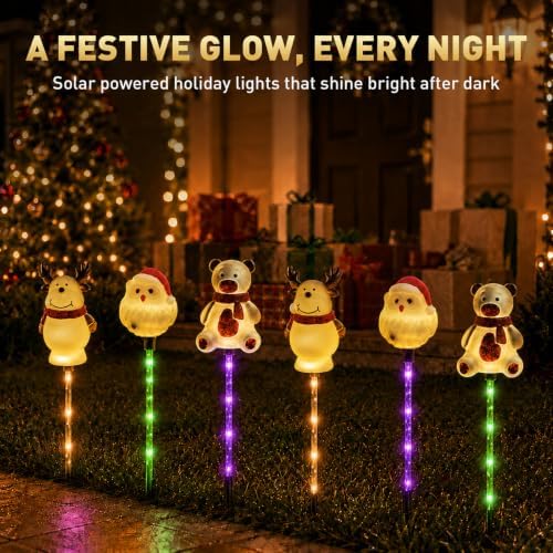 Solar Christmas Lights Outdoor, Yard Decor for Garden, Lawn and Pathway - Image 7