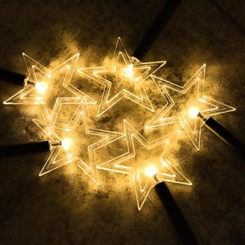 Christmas Decorations Outdoor, Solar Stars Pathway Lights, 5 PCS - Image 6