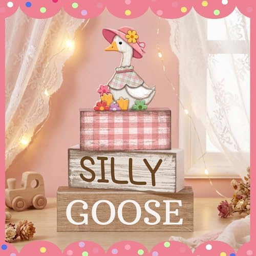 Yuntau 4 Pcs One Silly Goose Table Decor Baby Shower Birthday Party Decor - Image 6