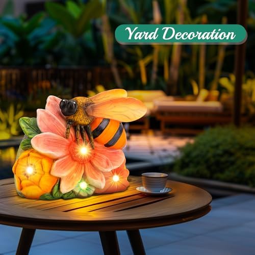 Linkax Bee Statues Solar Garden Decor, for Grandma Mom Women - Image 5