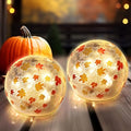 Rossesay 2 Pcs Fall Lighted Decorative Glass Ball 3.9 inch for Home Decor by Rossesay