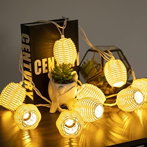 Vigdur Patio String Lights, 10FT Boho Rattan String Lights Plug in - Image 5