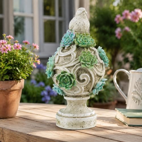 WONDER GARDEN Bird Statue with Solar Light, Resin Birds Figurines, Outdoor Dove Garden Statues, Waterproof Lawn Yard Patio Ornaments Statuary Decorations - Image 4