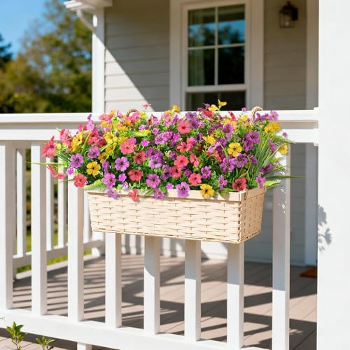 INQCMY Artificial Flowers for Outdoor Faux Plants Fake Flowers Spring Decor - Image 5