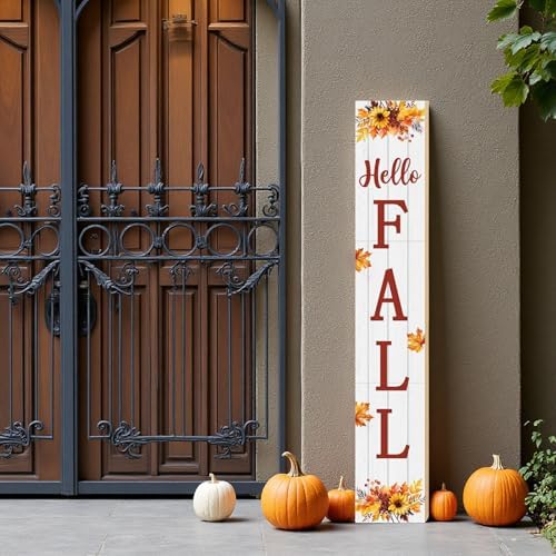 Fall Porch Decor Outdoor Autumn Thanksgiving Wooden Porch Sign 46.8 Inch - Image 5