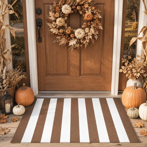 Duraaamo Fall Outdoor Rugs Front Porch 2' X 3' for Autumn Entryway Decor by Duraaamo