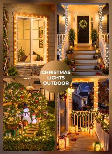 LED Christmas Lights Indoor Outdoor, 99FT 300 Count Mini String Lights - Image 3
