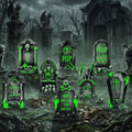 Thyle 8 Pack 15.7" Halloween Tombstones Decoration Glow in the Dark by Thyle