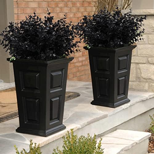 RECUTMS Black Artificial Flowers,Fake Outdoor UV Resistant Plants 8 Packs - Image 4