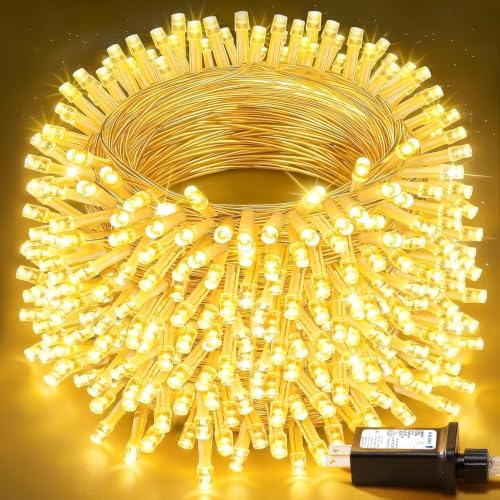100+16.4FT Warm White LED Fairy Lights, Connectable Clear Wire String Lights with Timer,Waterproof Light Strand for Christmas Tree, Bedroom, Patio, Wedding, Party, Indoor Outdoor Decor by WASTROYAL
