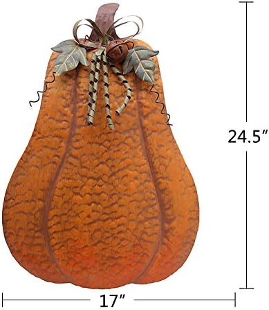 Pumpkin Decoration for Home Free Standing Metal Flat Pumpkins - Image 6