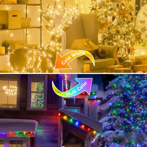 Connectable String Lights Indoor Outdoor Clear Wire | Warm White Christmas Lights | Twinkle Fairy Light Plug in with Timer for Bedroom Classroom Wedding Tree Patio Decor - Image 7