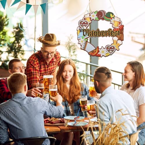 COCHIE Oktoberfest Decorations German Beer October Fest Welcome Sign Decor - Image 6