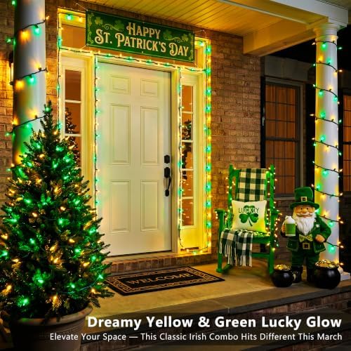 BrizLabs Christmas Lights, 100 Count 19.7ft Yellow & Green String Lights - Image 7