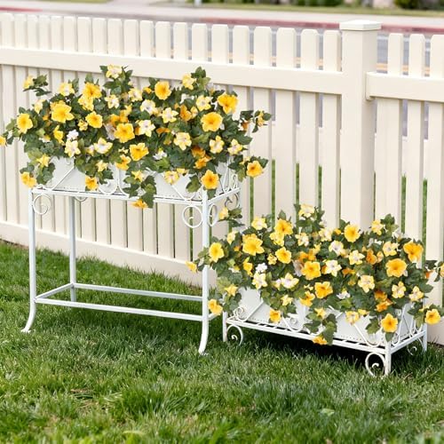 Ammyoo Artificial Fake Petunia Flowers for Outdoor Decoration - Image 6