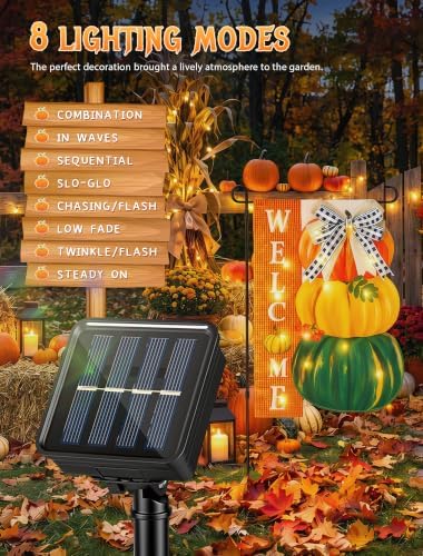 Thanksgiving Lighted Garden Flag,12x18 Inch Solar Powered - Image 5