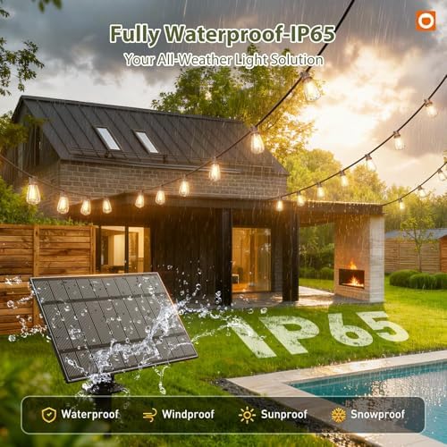 addlon 54(48+6)FT Solar String Lights Waterproof, with Remote& USB 24+2 LED - Image 5