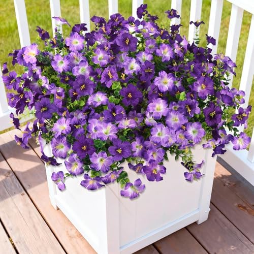 INQCMY Artificial Fake Petunias Flowers for Outdoors Spring Home Decoration by INQCMYPlantRack