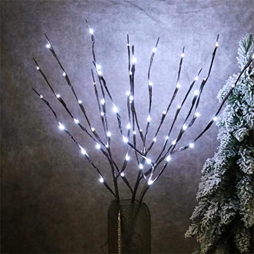 AMARS 3pcs Lighted Artificial LED Branch Lights with Timer Battery Operated Christmas Fairy Spirit Decorative Twig Tree Decorations for Vase Home Living Room (29inch, Auto 6H ON/18H Off, White) by AMARS