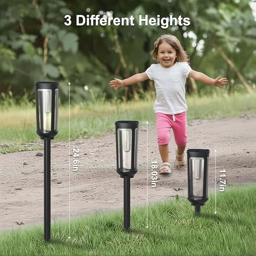 JEJOT Solar Pathway Lights Outdoor Waterproof, 4 Pack Solar Walkway Lights - Image 6