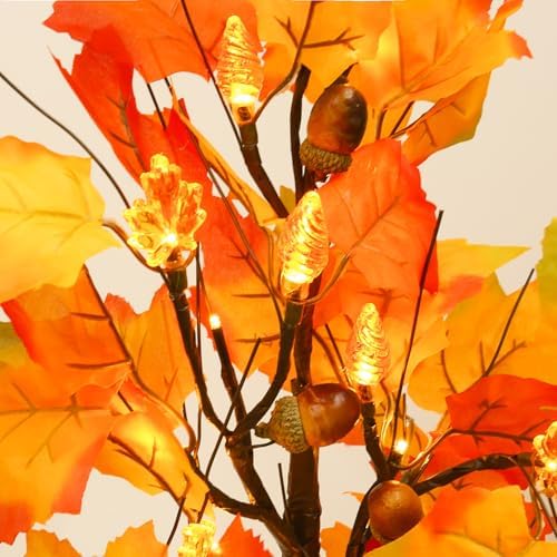 Joyhalo 2 Pack 23.5 Inch Fall Trees with Lights - Image 3