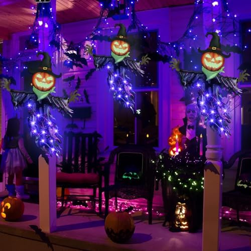 Solar Halloween Decorations Outdoor, Big Pumpkin Hanging Decor - Image 7