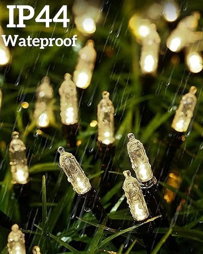 Led Christmas Net Lights Outdoor Connectable, 120LED 5ft x 6ft Waterproof 8 Modes Black Wire 29V Plug in Mesh Lights for Garden Yard Bushes Trunk Tree Decor - Image 3
