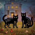 Outdoor Halloween Decorations,Metal Black Cat Silhouette Yard Garden Stakes by HokfirmHomeDecorGarden
