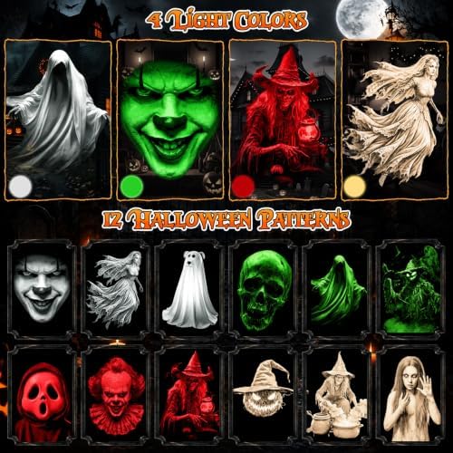 12-in-1 Halloween Projector Lights Outdoor with 3D Dynamic Breathing Effect - Image 3