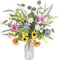 2 Bundles Artificial Daisy Flowers Bouquet, 20 Inch Silk Fake Wildflowers by GTIDEA