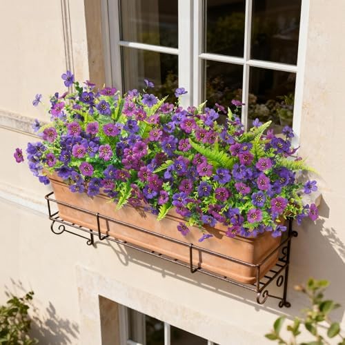 Hommyea Artificial Fake Flowers Plants for Outdoors Silk Spring Home Decor - Image 6