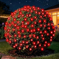 DEPMEM Led Christmas Net Lights Outdoor Christmas Decorations 120Led 6Ftx4Ft UL Certified Connectable Waterptoof Mesh Net Lights for Trees Bushes Shrubs Garden Outdoor Christmas Decorations(Red) by Depmen