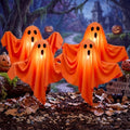 4PK Halloween Pathway Lights Outdoor, Plug In LED Orange Ghost Decor Lights by Jasneniebo